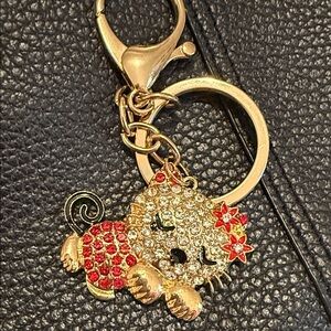 Gold Cat Keychain Charm